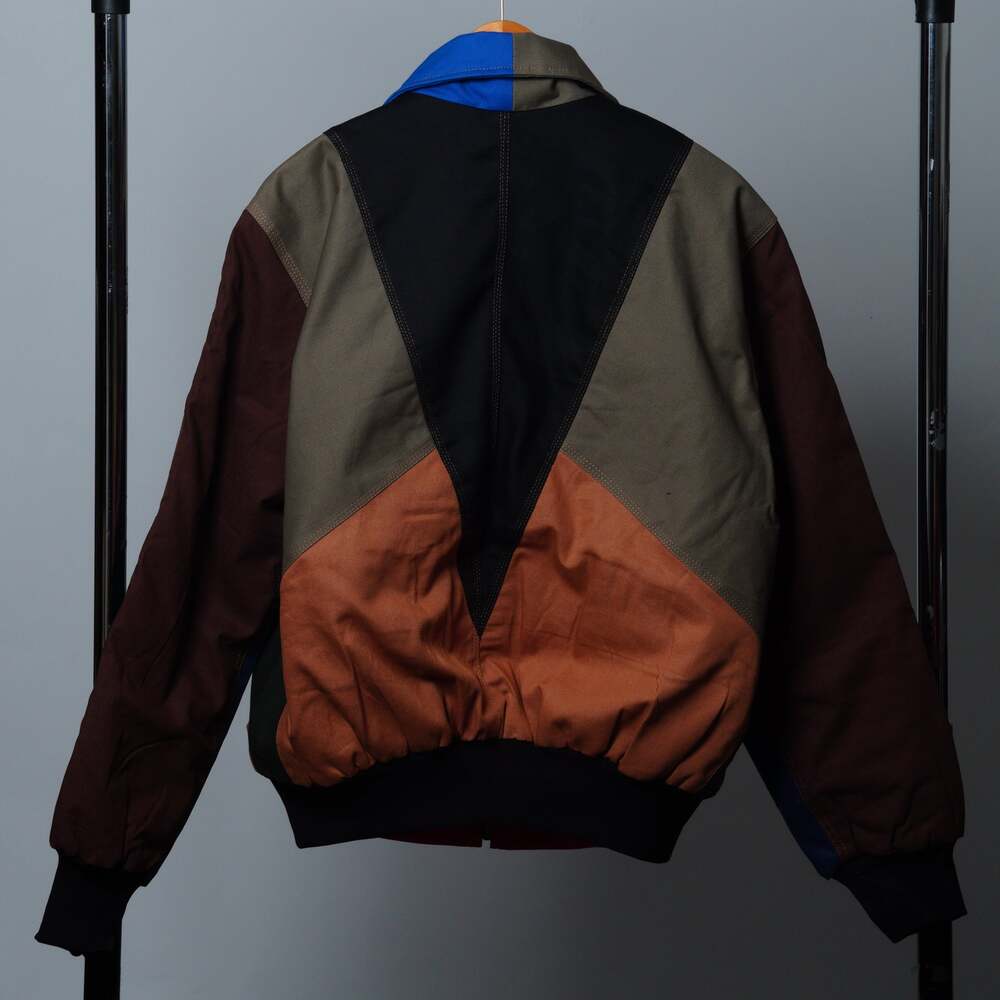 Workwear Colorblock Geometric Jacket Size M - Picture 2 of 7